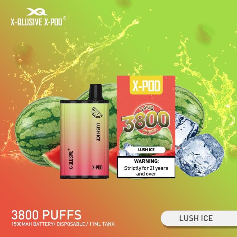 X - QLUSIVE X - POD LUSH ICE - 3800 PUFFS — buy online Australia | Aussie Vape