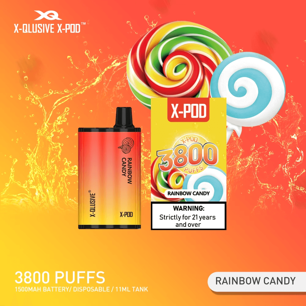 X - QLUSIVE X - POD RAINBOW CANDY - 3800 PUFFS — buy online Australia | Aussie Vape